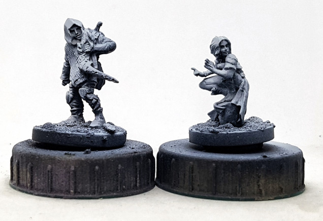 Gloomhaven minis, primed and ready for paint