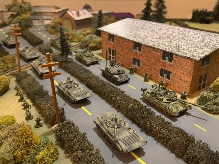 A Soviet motor rifle column on the advance. Where's an A-10 when you need one?