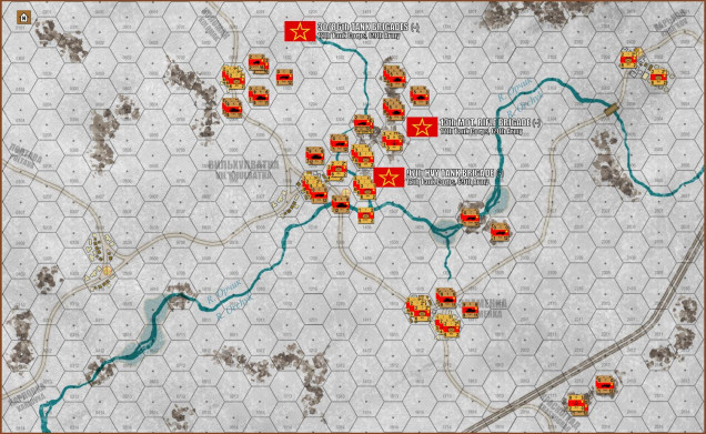 Soviet setup, awaiting von Strachwitz's counterattack out of the southwest. 