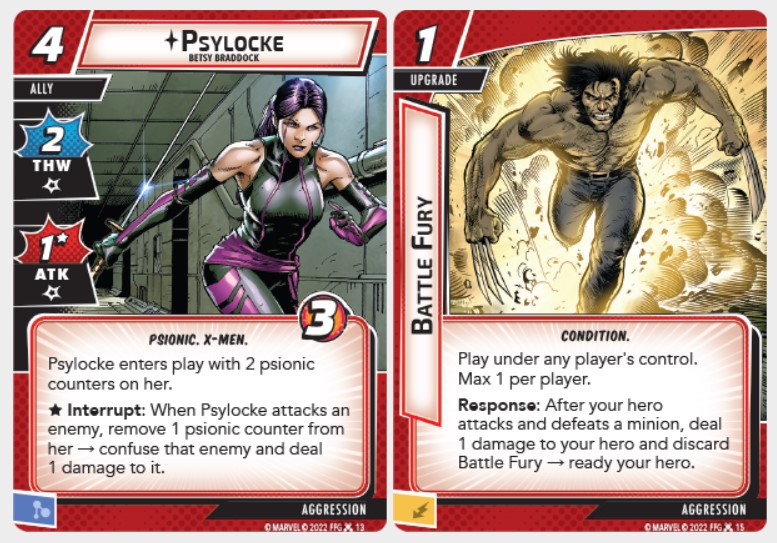Aggression Cards Preview - Wolverine Hero Pack
