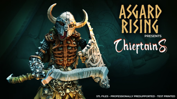 Asgard Rising Bring Three 54mm Chieftain Warriors To Kickstarter