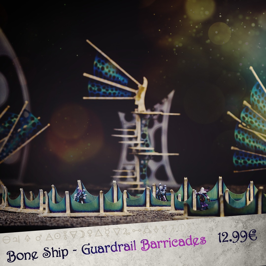 Bone Ship Guardrail Barricades - Kromlech
