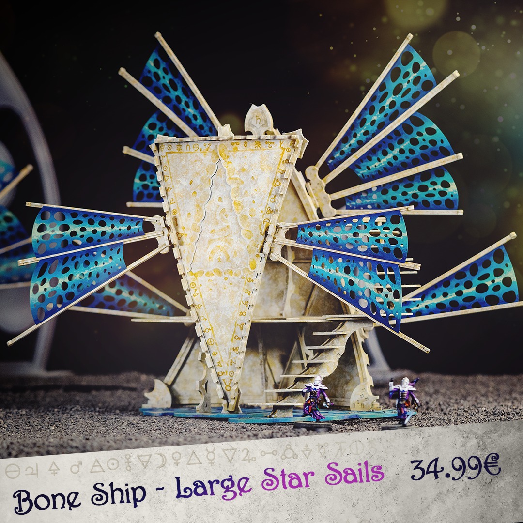 Bone Ship Large Star Sails - Kromlech