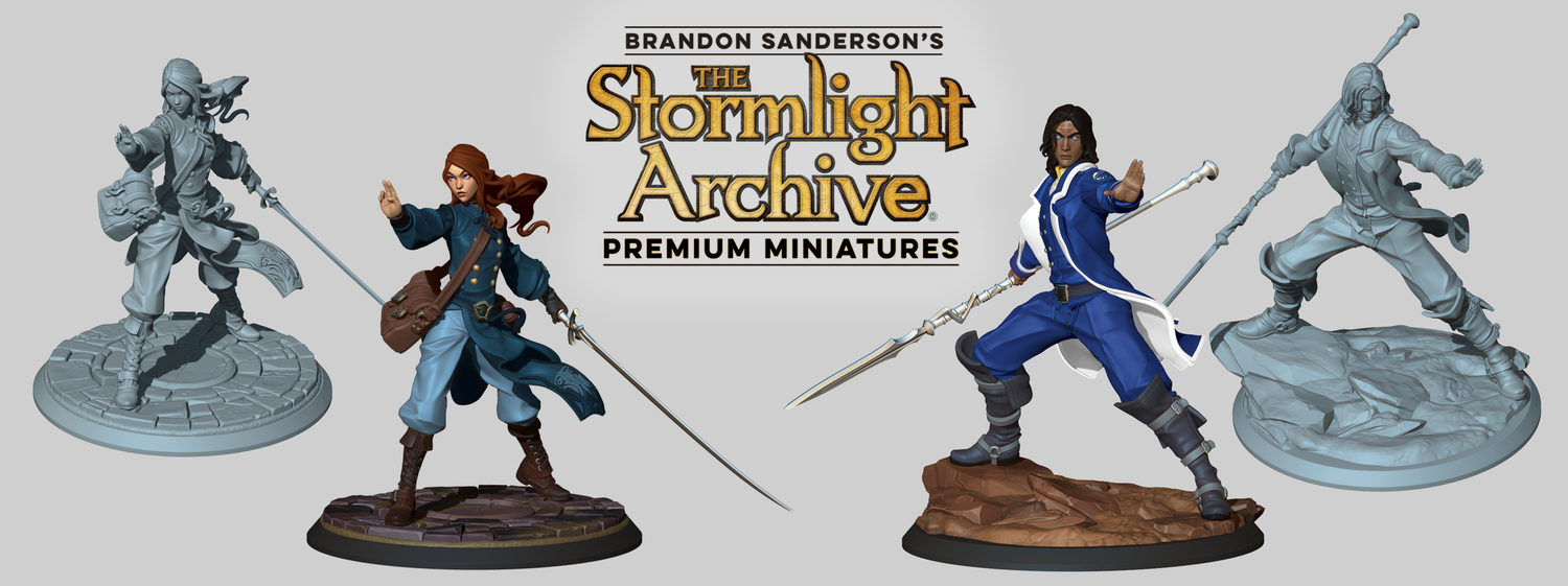 Kaladin & Shallan Stormlight Miniatures - Brotherwise Games