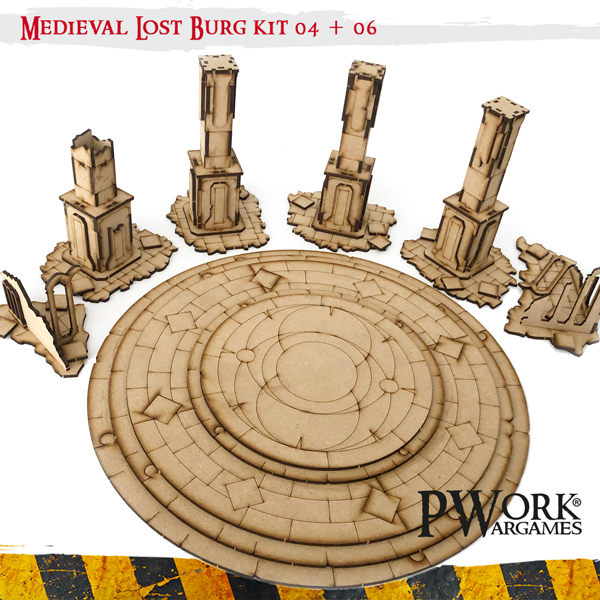 Medieval Lost Burg Kit 4 & 6 - PWork Wargames