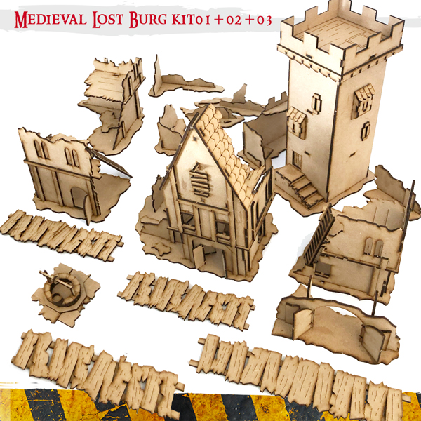 Medieval Lost Burg Kit s- PWork Wargames