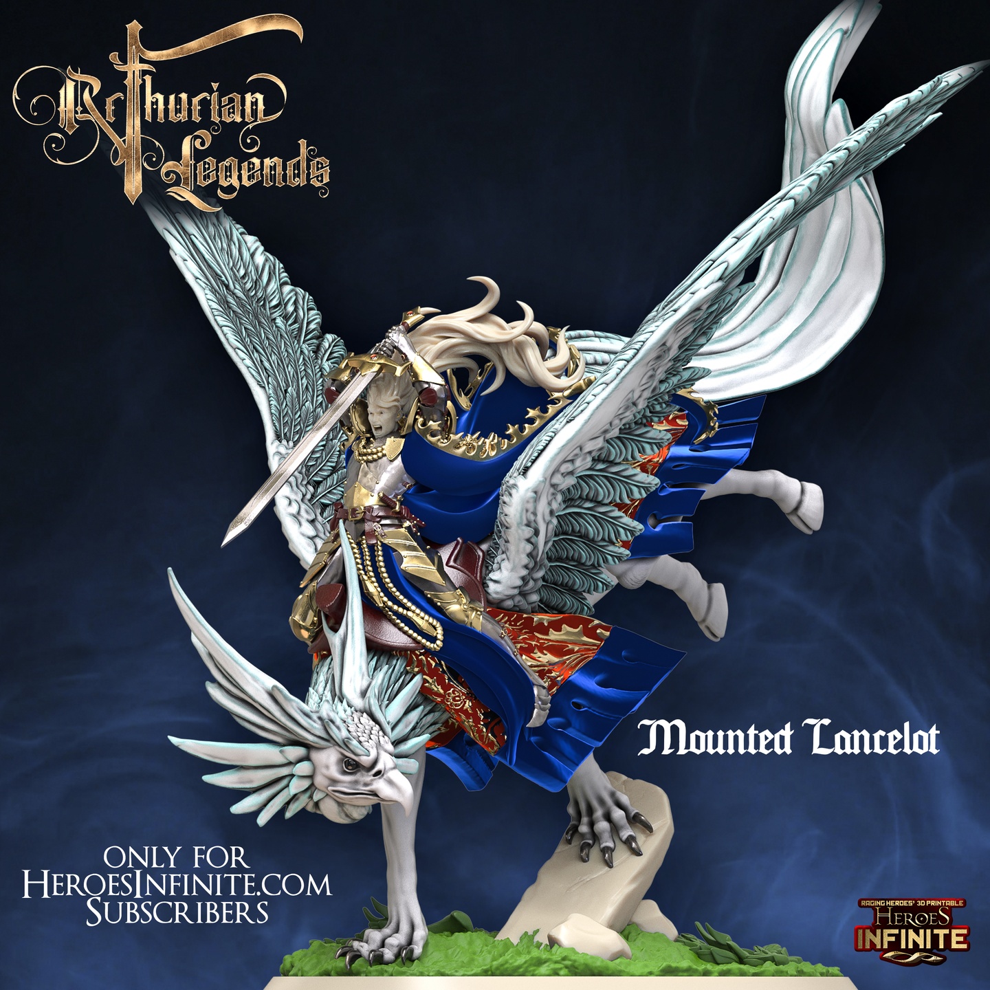 Mounted Lancelot - Raging Heroes