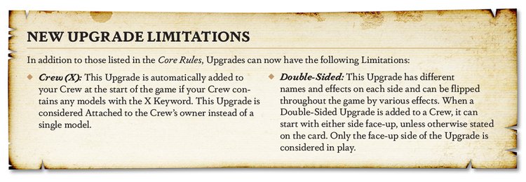 New Upgrade Limitations Preview - Malifaux