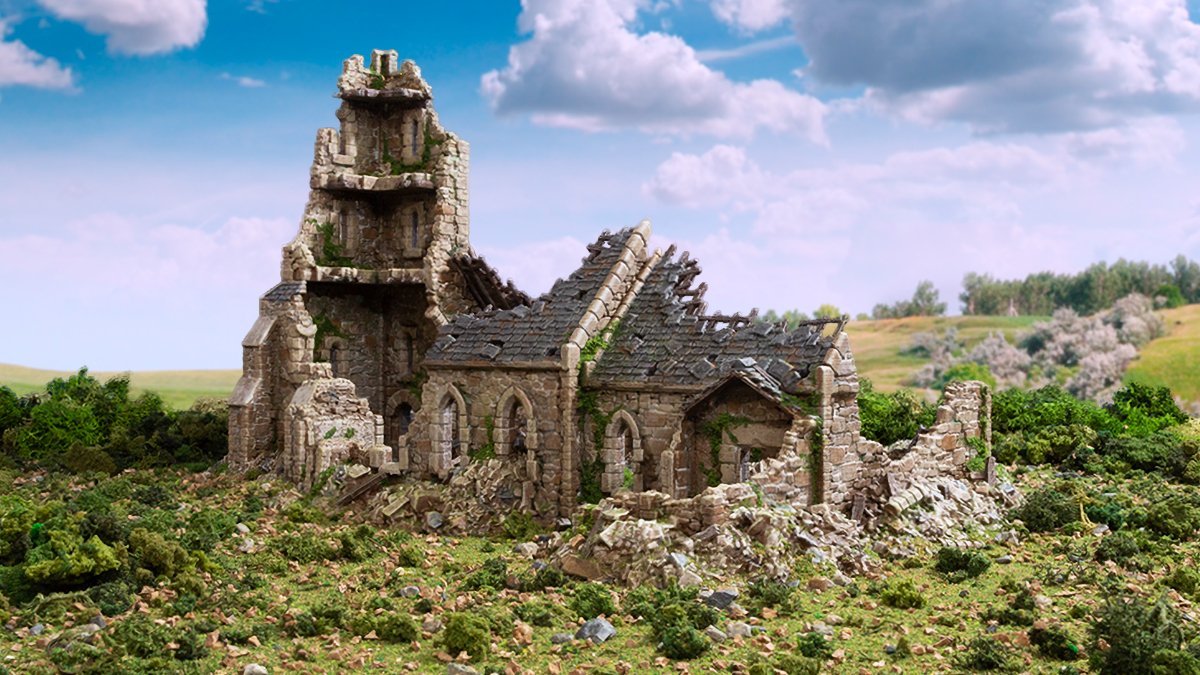 Ruined Church - Printable Scenery