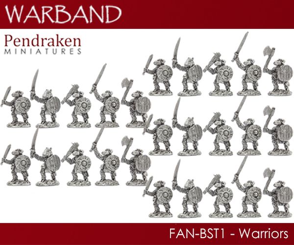 10mm Beastmen Warriors - Pendraken Miniatures