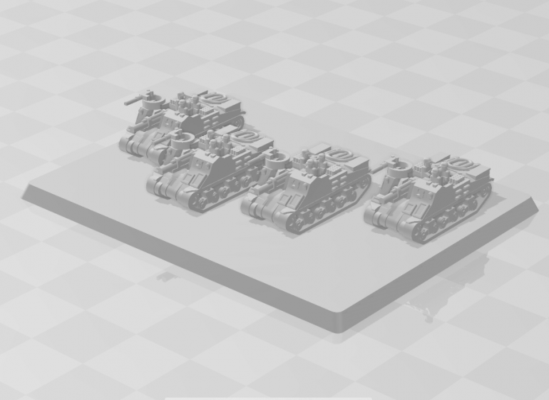 Granted this is 2/3rds of an Armoured Artillery Brigade. I might cut the artillery down to 2 SPG's per base (Four Bases being one Battery of an Armoured Artillery Brigade). Add some shell piles and other terrain to the base