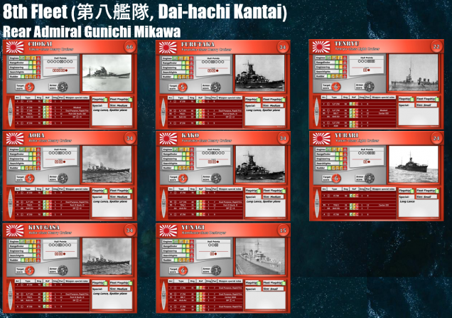 Japanese ships to be featured in the game.  A truly deadly force of heavy and light cruisers, armed with the legendary 