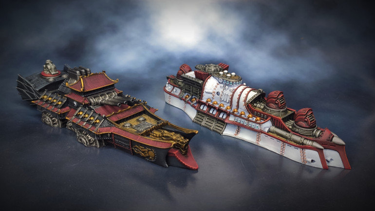 Added another flagship to my Empire fleet. Going for a a Ying Yang theme between my Chinese and Japanese ships.