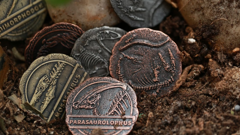 The Age of Dinosaurs Themed Metal Coins