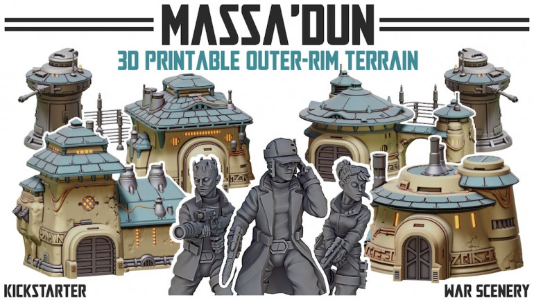 Massa'dun - 3D Printable Outer Rim Terrain & Miniatures