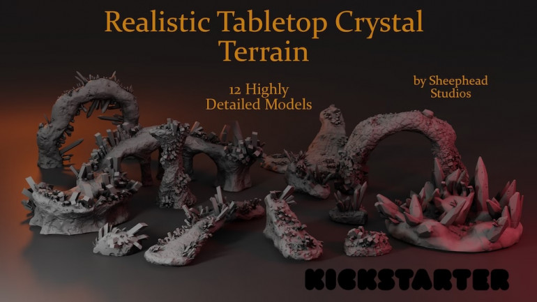 Realistic Tabletop Crystal Terrain