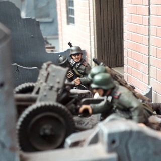 100th Jager Division PAK 36 with Stielgrenate.