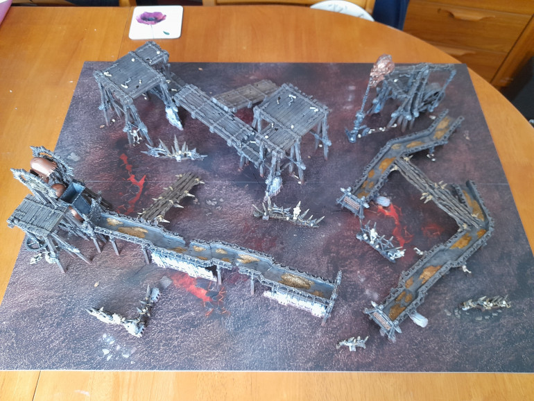 The completed terrain laid out