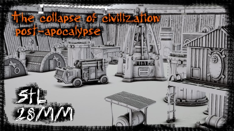 The Collapse Of Civilization/Post-Apocalypse| STL | 28mm