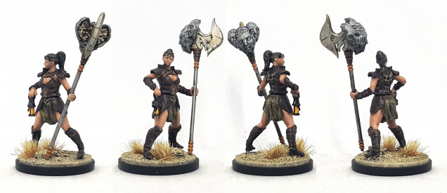 Kingdom Death Leather Armour with Counterweight Axe