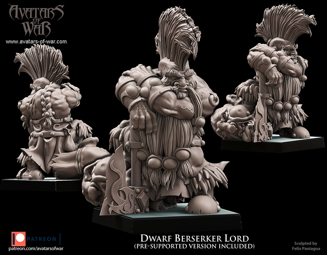 Dwarf Berserker Lord - Avatars Of War