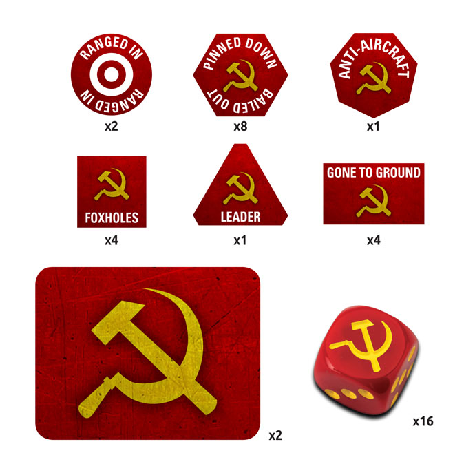 Soviet Red Banner Gaming Set - Contents - Flames Of War