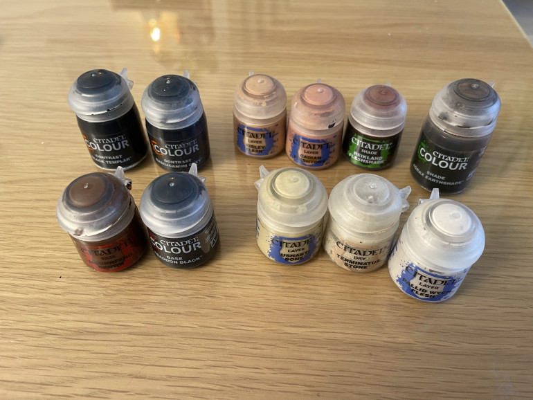 Paints used on the majority of these models