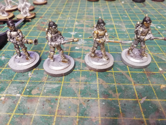 Easy fill in for robots for my stargrave crews. I had the prussians in mind but any crew could have them. 