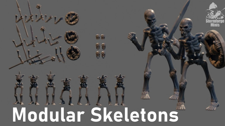 Modular Skeleton Miniatures