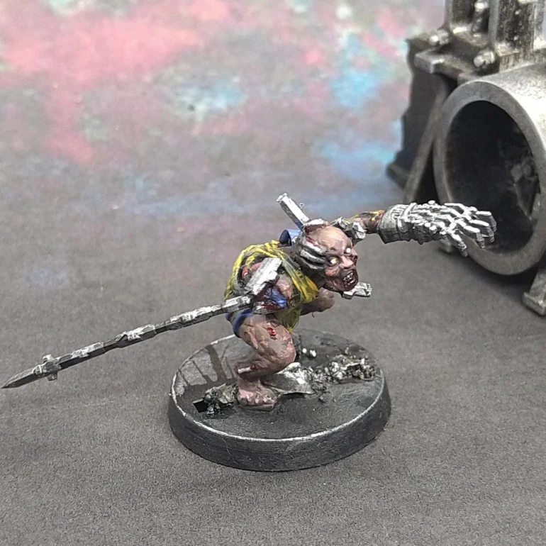 Another bits box cyborg bad guy. Mantic Games ghoul body and claw and Mantic Zombie 