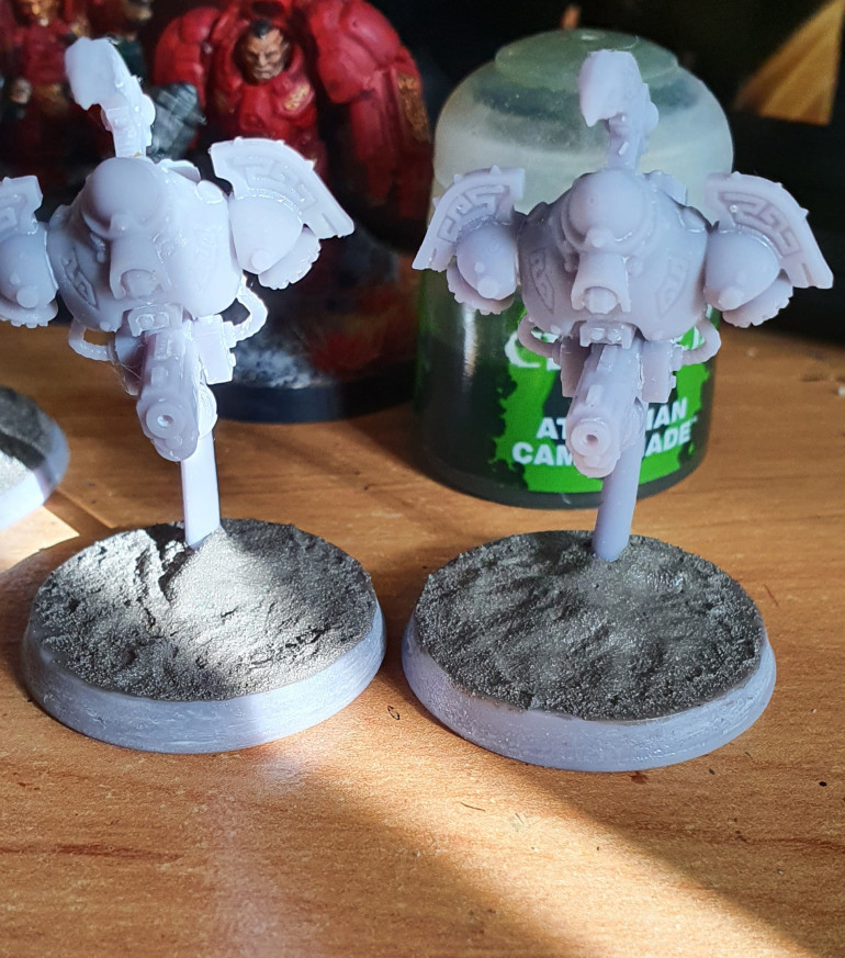 I got the base size wrong on the drones so printed fresh ones off