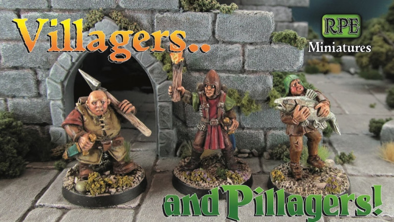 Villagers and Pillagers - 28mm Metal townsfolk And Henchmen
