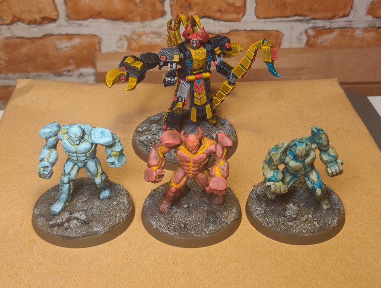 Darkstone with his Lieutenants; Crystaloar Magmoar and Nucleor
