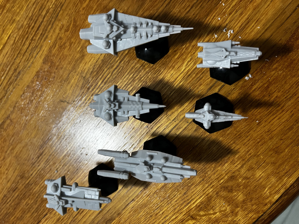 Making my own miniatures for Starmada Fleet Ops