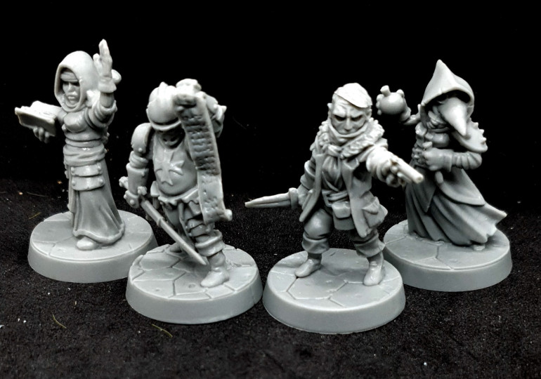 Vestal, Crusader, Highwayman, Plague Doctor