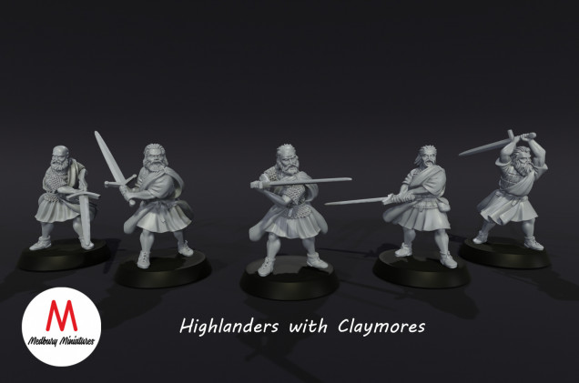 I've wanted an army of Clansmen of Lamedon for many, many years now. It was these Medbury Miniatures sculpts that convinced me to buy a 3D Printer.