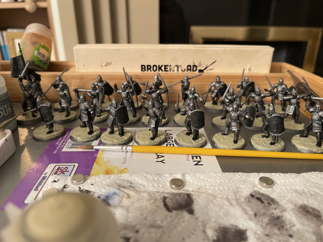 Painting the men at arms