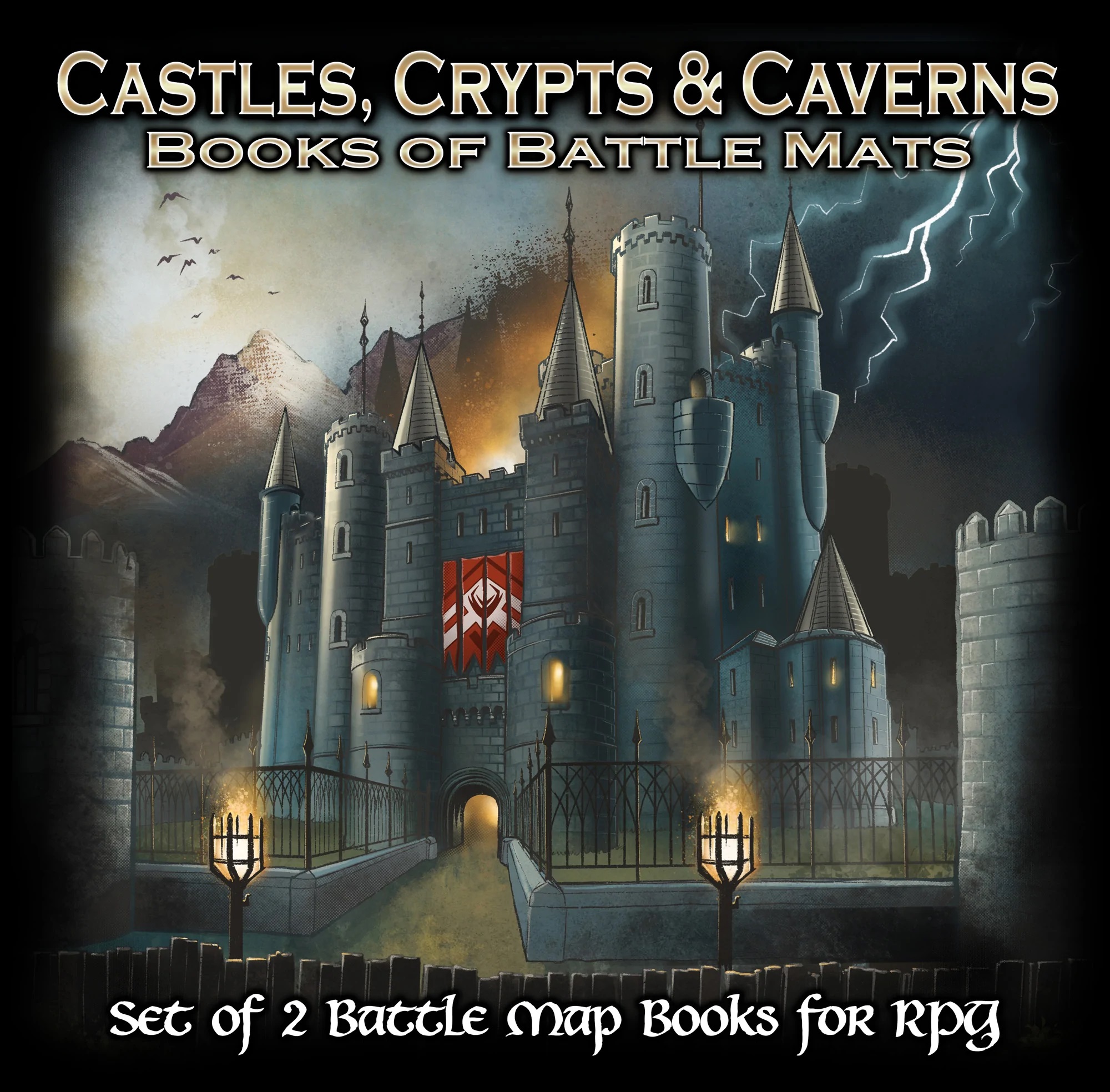 Castles Crypts And Caverns Books Of Battle Mats - Loke BattleMats