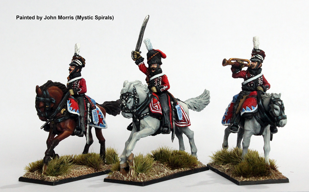 Danish Hussar Command Attacking - Perry Miniatures