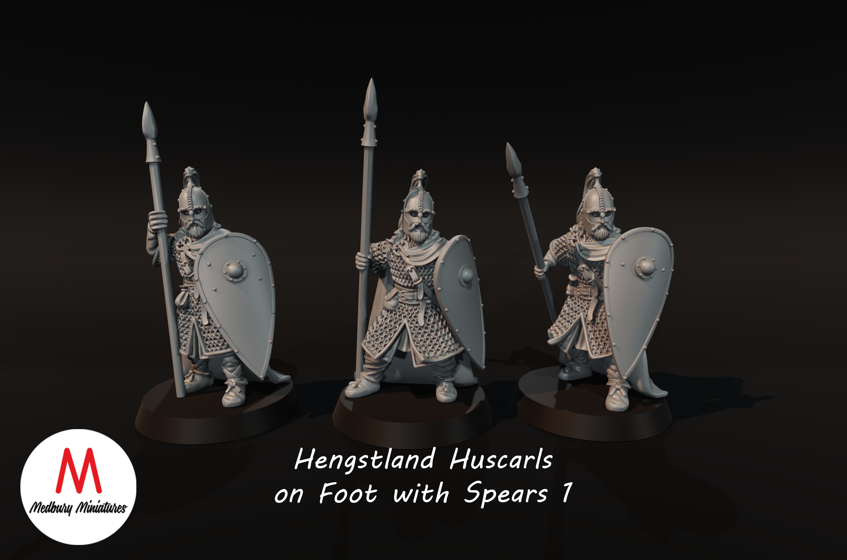 Hegstland Huscarls With Spears - Medbury Miniatures