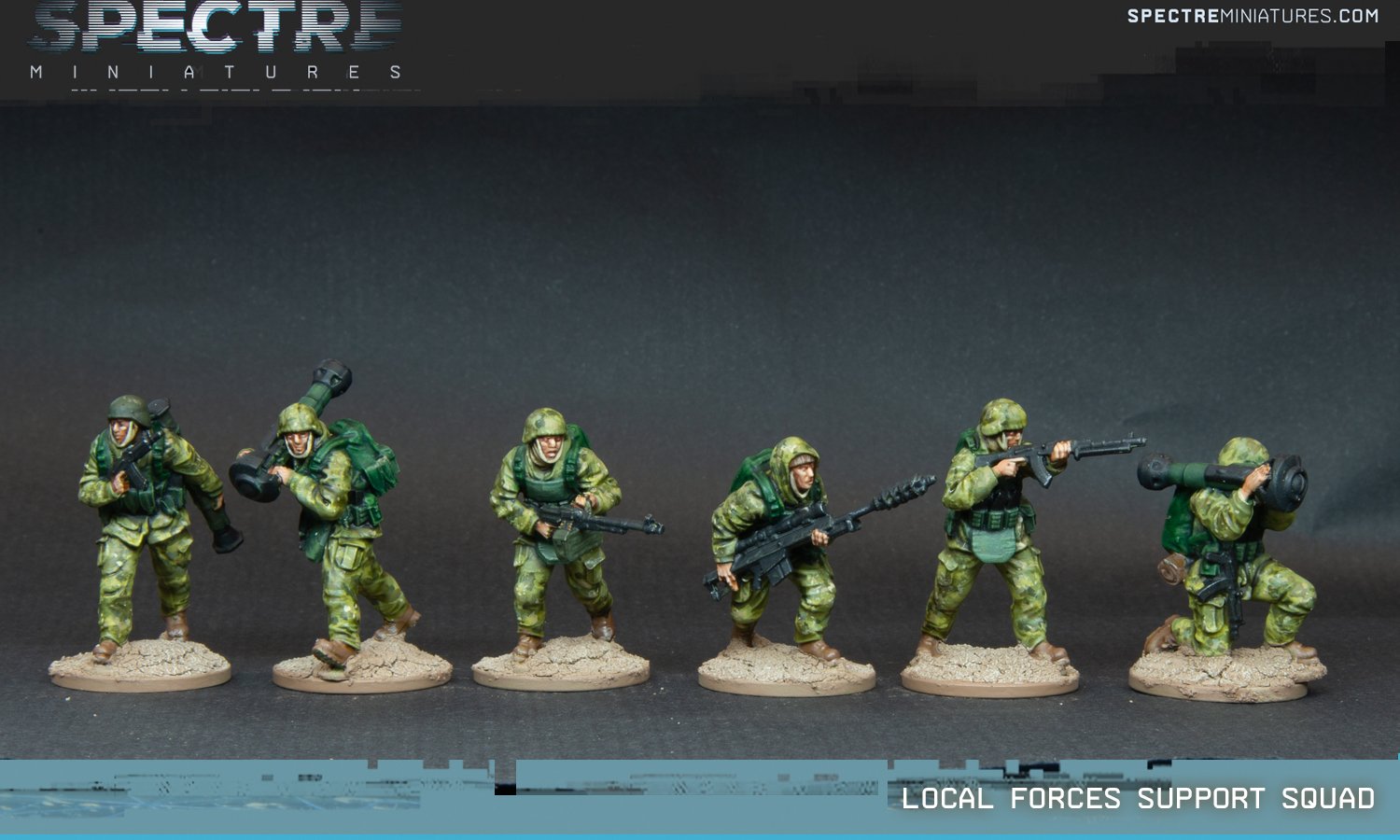 Local Forces Support Squad - Spectre Miniatures