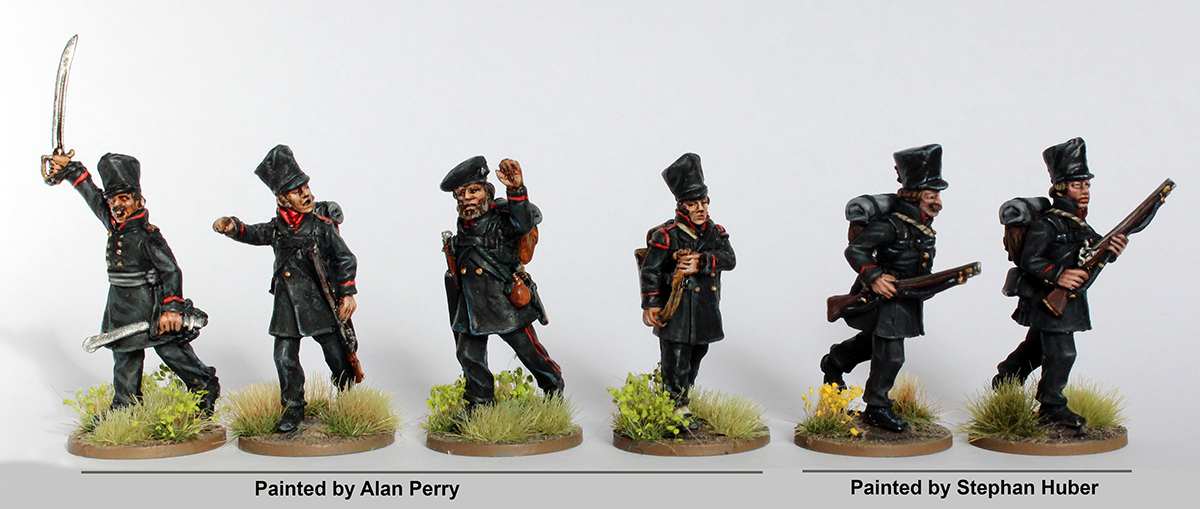 Lutzows Legion Jager Command Advancing - Perry Miniatures