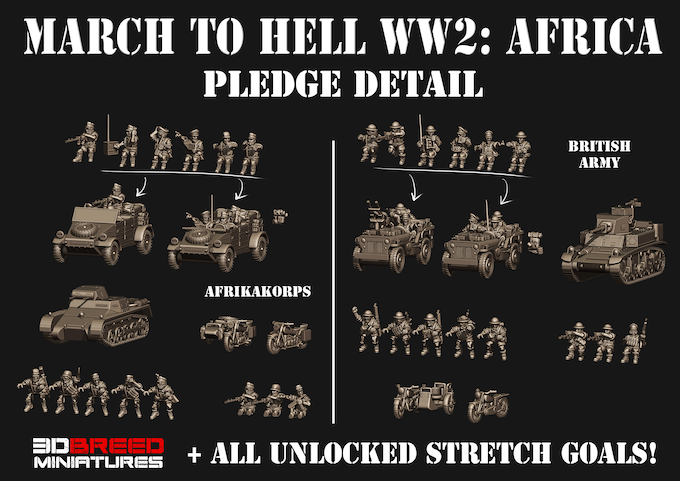 March To Hell WW2 - Africa Pledge - 3DBreed Miniatures