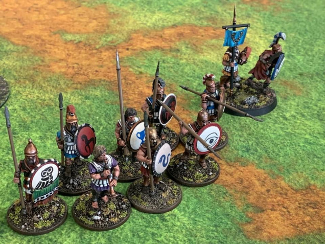 The second unit of Hoplites form up near their leaders Lieutenant.