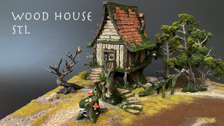 STL Fantasy Wood House