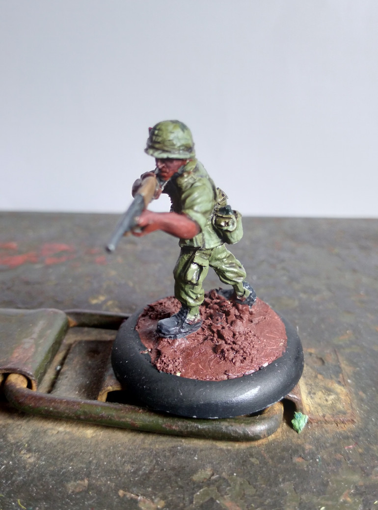 Infantryman with a Remington shotgun