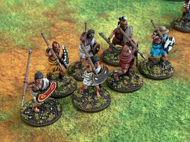 The Greek Peltasts on the enemy flank seek to move up.