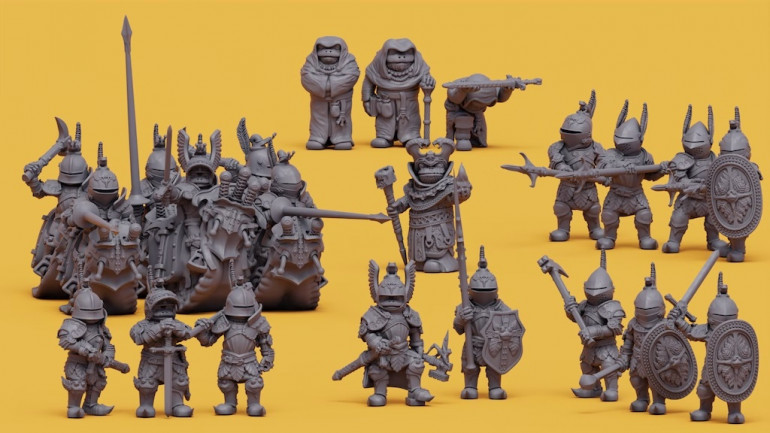 3D Printable Bullywug Miniatures