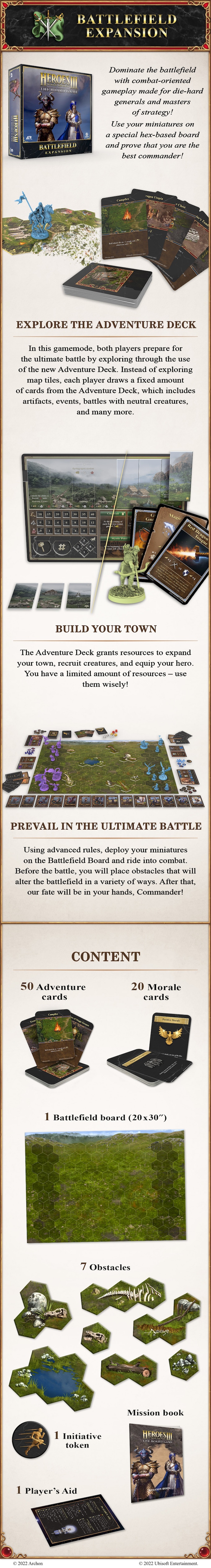 Battlefield Expansion - Heroes Of Might & Magic III The Board Game