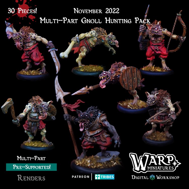 Warp Miniatures Unleash A Gnoll Hunting Pack On Patreon – OnTableTop ...